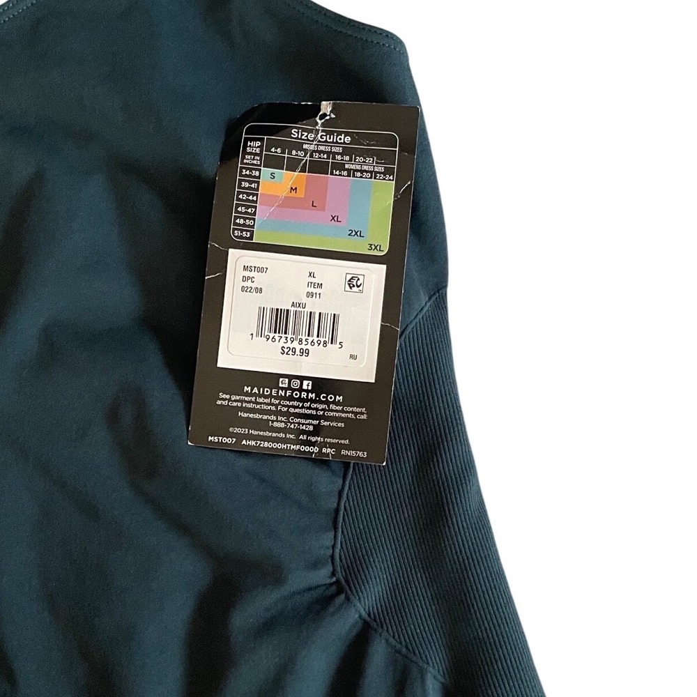 Maidenform Seamless Smoothing Romper Dark Green MST007 XL Shapewear NWT - Picture 6 of 6